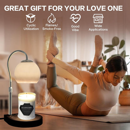 Candle Warmer Lamp with Timer 2H/4H/8H, Adjustable Height, Ocean