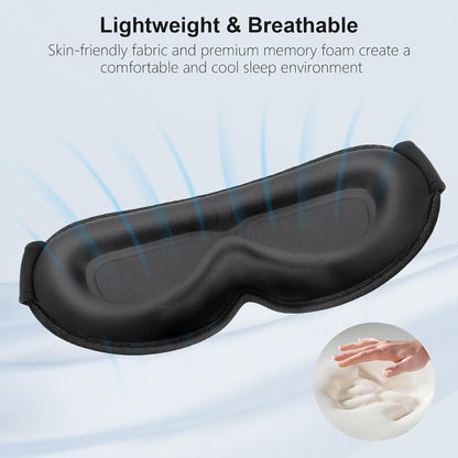 Gritin 100% Blackout Sleep Eye Mask for Women Men, Zero Pressure Sleep Mask