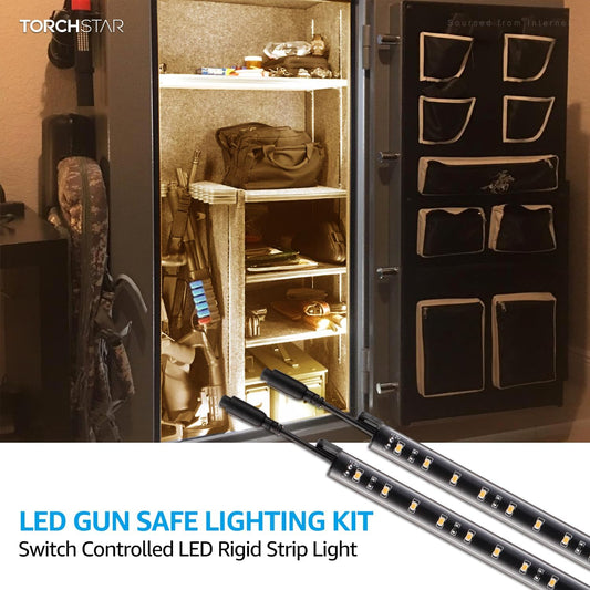 TORCHSTAR 6pcs 12 Inch LED Safe Lighting Kit, Motion Sensor, 3000K