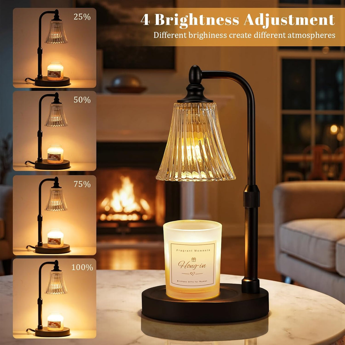 Hong-in Candle Warmer Lamp with Timer,Birthday Gifts for Women Mom Sister