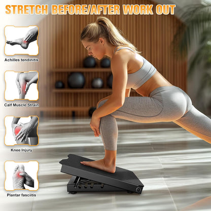 Metal Slant Board Calf Stretcher for Squat, Incline Balance Board