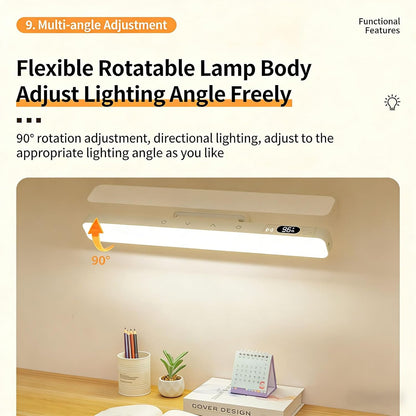Diydeg Light Bar, Rechargeable Magnetic Under Cabinet Lighting with 3 Color Temperature, Touch Control Wireless Motion Sensor Light for Kitchen, Wardrobe, Stairs and Bed (White)