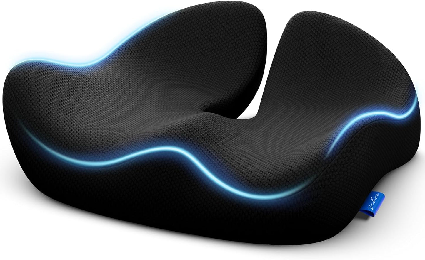 ZIKEE Contoured Ergonomic Seat Cushion for Effective Pain Relief, Non-Slip | Office Chair Cushion for Sciatica, Back, Tailbone Pain Relief, High-Density Memory Foam Car Seat Cushion for Sitting Comfort
