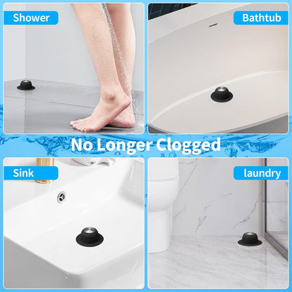 Aluvor Shower Drain Hair Catcher Bathtub Drain Cover Sink Drain Protector | Bathroom Sink & Bathtub Drain Strainer for Pop-Up & Regular Drains, Silver Grey