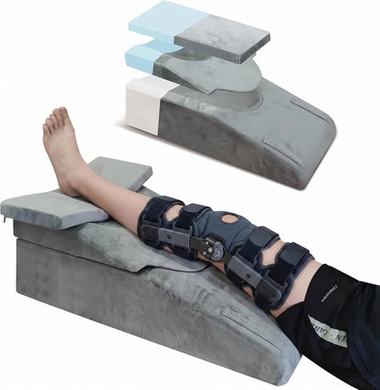 Leg Elevation Pillows for After Surgery, Memory Foam Leg Pillow for Sleeping Lower Back Hip Ankle Sciatica Pain Relief