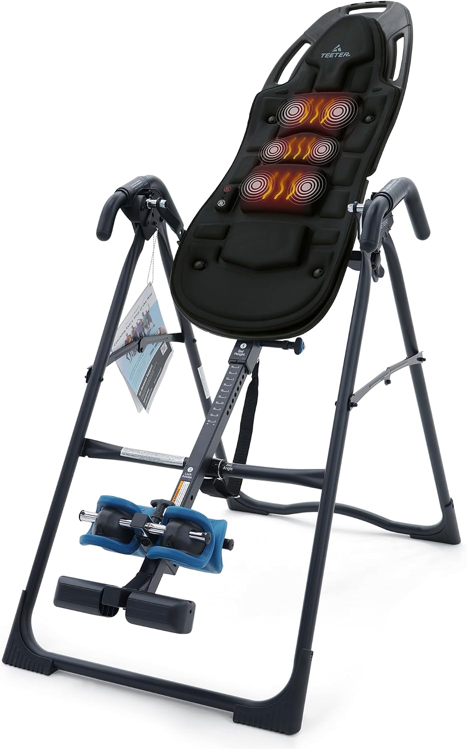 TEETER ComforTrak EP-560 Inversion Table, Decompression Surface for Full-Body Stretch, Ergo Embrace Ankle Supports, Integrated Accessories, UL Safety Certified, Heavy-Duty 300 lb Capacity