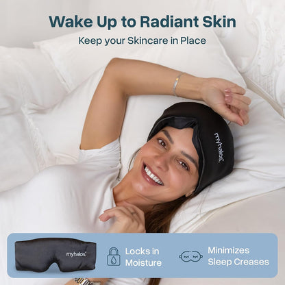 MyHalos 3D Mulberry Silk Sleep Mask, Blackout Eye Mask for Women & Men