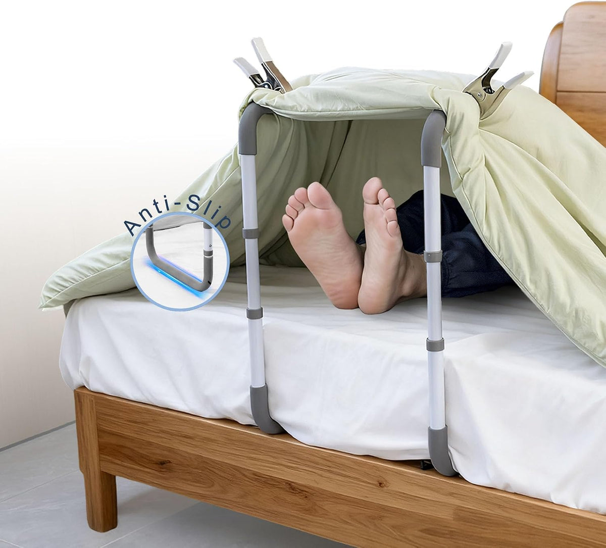 Blanket Lifter,Adjustable Height Blanket Lift Bar,Dual Anti-Slip Design