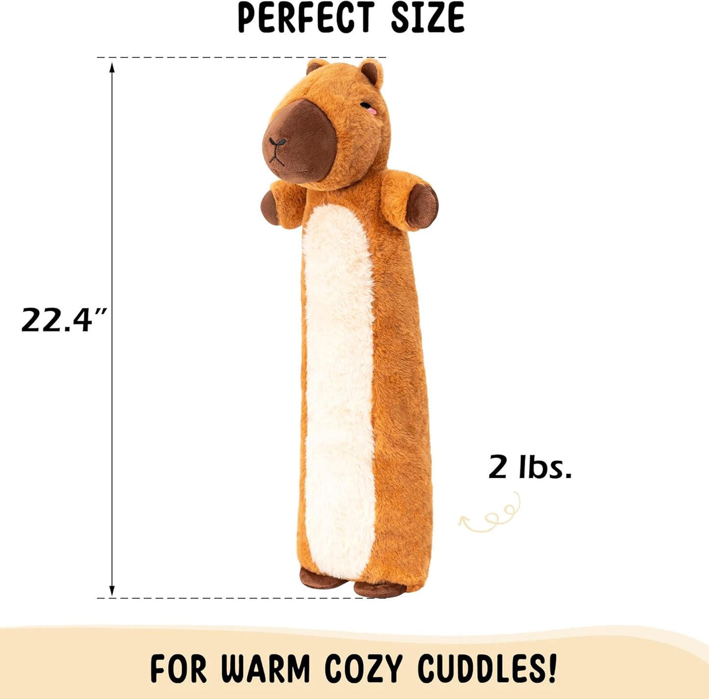 Bunny Microwavable & Weighted Stuffed Animals - 1.5 Lbs Unscented Heating Pad for Period Cramps Pain Relief and Anxiety, Cute Bunny Plush Toys Gifts for Women Girls Adults and Kids by Happy Fuel