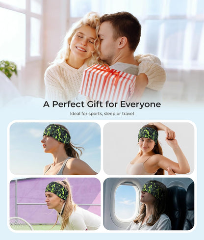 LOVE EYE Wireless Bluetooth 5.4 Sleep Headband Headphones for Side Sleeper