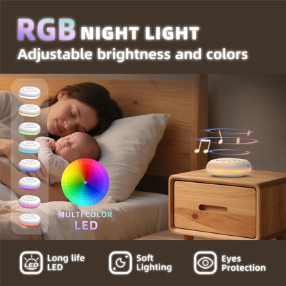 Portable White Noise Machine for Sleeping Baby Adult Office Privacy