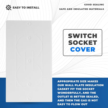 Outlet Insulators Draft Sealers, 100Pcs Electrical Outlet Insulation Pads, EVA Foam Gasket for Wall, Switch Socket Cover Easy Install