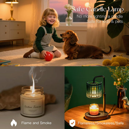 Candeldo Candle Warmer Lamp with Timer: Black Wax Melt Warmer