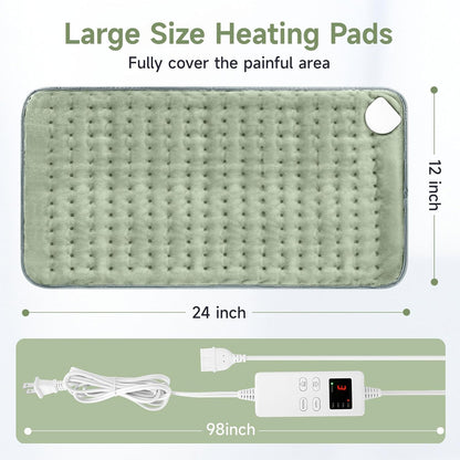 NBKLS Heating Pads for Back Neck Shoulder Pain, Electric Heating Pad Auto Shut Off, Fast Heat, Large Heating Pad Christmas Gift for Women Men, Birthday Gifts for Mom Dad (Blue)