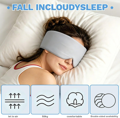 IEKEODI Sleep Mask for Women Men, Blackout Eye Mask for Sleeping | Silent Adjustable Side-Sleeper Strap, Reversible Cooling&Cotton Design, Lightweight Hypoallergenic Eye Cover for Travel, Naps