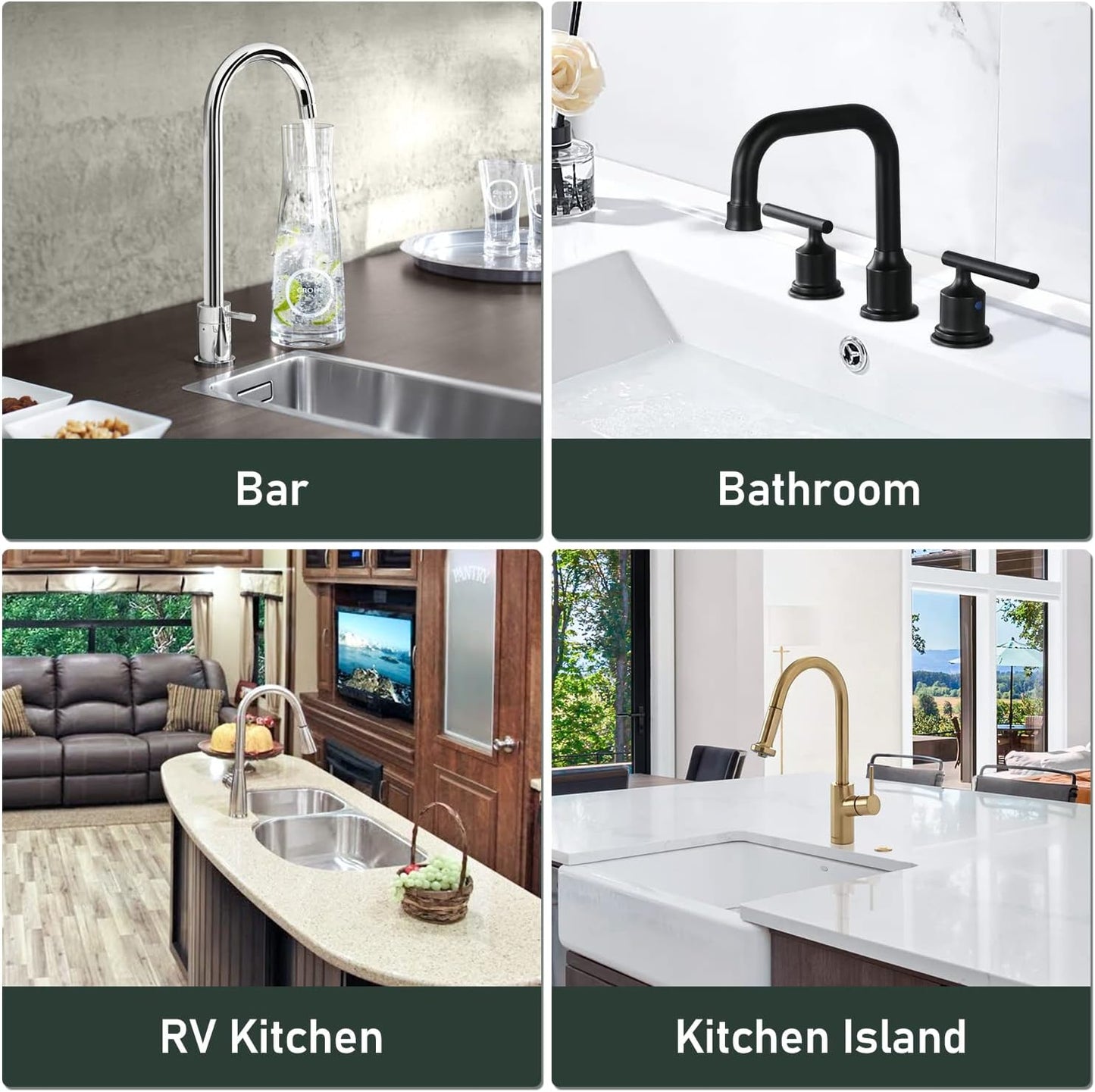 LOPNUR Cuttable Faucet Mat for Kitchen Sink, Extra Long 29 Inch, Black | Super Absorbent & Fast Dry Diatomite Sink Splash Guard, 0.8-2.4 Inch Adjustable Faucet Hole, Cut to Fit Bathroom & RV Sinks