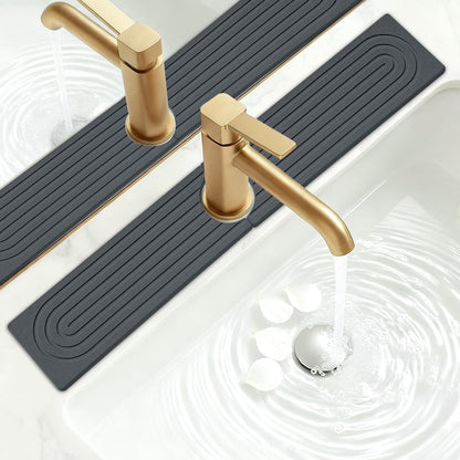 Fast Dry Stone Faucet Mat for Bathroom Sink Kitchen Counter Marble Trays | Small Diatomite Sink Splash Guard White Absorbent Tray Counter Quick Drying Stone Kitchen Diatomaceous Earth Around Faucet