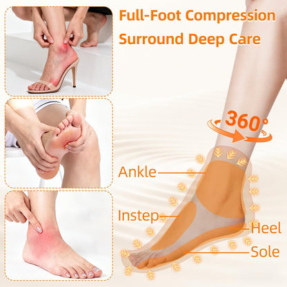 Cordless Air Compression Foot and Ankle Massager with Heat,1Wap | Portable Heat & Vibration Wrap for Tired Feet, Sore Arms & Swollen Ankles; Cordless, Rechargeable Gift for Men and Women