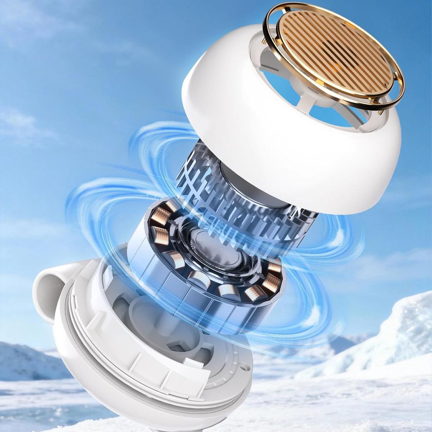 Portable Cooling Fan, Bladeless Clip Device, USB Rechargeable Personal Air Circulator, Ultra Quiet Adjustable Angle Mini Fan For Desk Bed Outdoor Hiking Office Bedroom Travel
