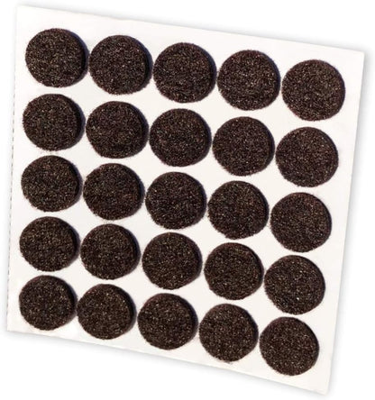 168 Pack Rok Hardware Heavy Duty 3/8" (9.5mm) Diameter Self-Adhesive Felt Pads, Furniture/Cabinet Bumpers, 1/8" (3mm) Height, Round, Brown - ROKFELTP38BRN