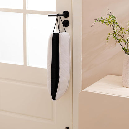 Door Draft Stopper with Removable Washable Cover, 38", Black | Weighted Gap Filler, Blocks Hot and Cold Air, All-Season Seal, Easy Install, Noise & Wind Blocker, Home Essentials