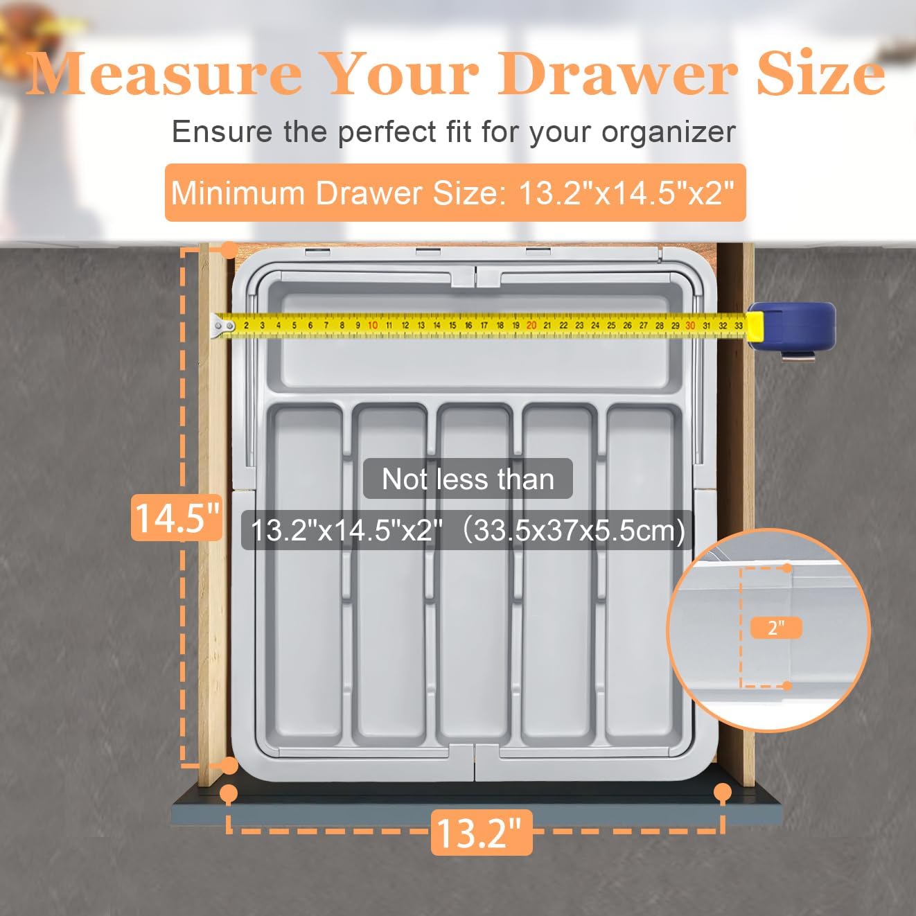 Large Silverware Drawer Organizer Expandable Kitchen Utensil Organizer BPA Free Flatware Cutlery Holder Tray Adjustable Plastic Drawer Divider Storage for Forks Knives 6-9 Slots White
