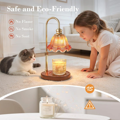 Candle Warmer Lamp with Timer, Christmas Decorations Indoor, Birthday Gifts for Women Mom, Warming Gifts for Office, Dorm, Apartment & New Home Decor