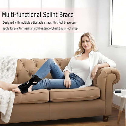 2026 Upgrade Plantar Fasciitis Night Splint for Men Women, Adjustable Achilles Tendonitis Brace Relief Foot Drop Brace for Sleeping, Heel Spur Calf Stretcher Dorsal Support Boot
