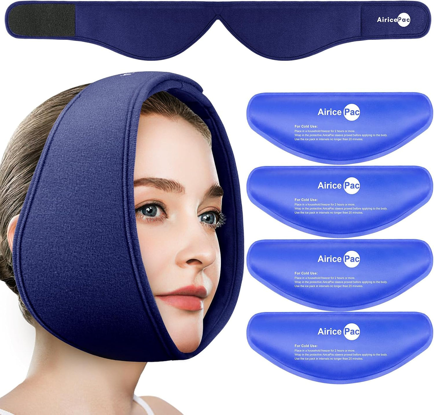 AiricePac Elbow Ice Pack Wrap, Tennis Golfers Sleeve For Arm and Calf Injuries Reusable, Cold Compression for Pain Relief