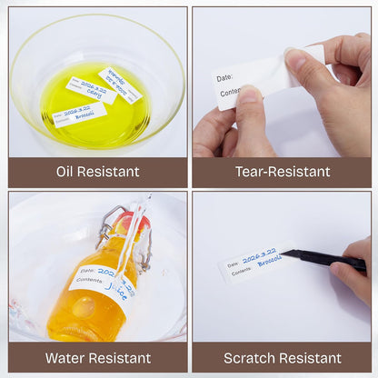 Freezer Labels 500pcs 1 x 3 in, Waterproof Easy Peel | Removable, Oil & water resistant, no residue, write-on surface, for freezer bags, jars, containers, meal prep & kitchen use
