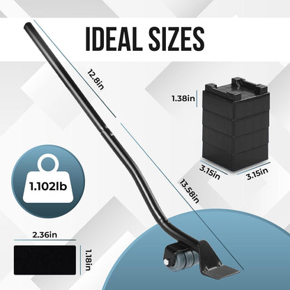 Furniture Lifter Tool Set – Heavy Duty Steel Lever & 3 Sliding Pads – Lifts up to 550 lbs – Ideal for Moving Sofas, Appliances & More