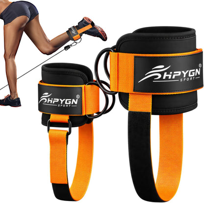 HPYGN Ankle Strap for Cable Machine, Padded Ankle Straps for Cable Machine Kickbacks, Glute Workouts, Leg Extensions, Curls, Booty Hip Abductors Exercise, Adjustable Comfort Ankle Cuff for Gym
