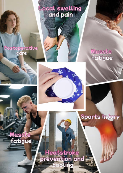 Hot and Cold Reusable Ice Bag for Sport Injuries Ice Pack for Injuries, Hot & Cold Therapy, Teeth Pain Cold Pack, Headaches Cold Ice Bag Hot Cold Therapy for Head Shoulder Back Knee 2PCS