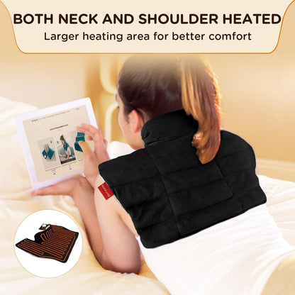 Comfytemp Heating Pad for Neck Shoulders Back, 2.6 Ib Weighted Heating Pad