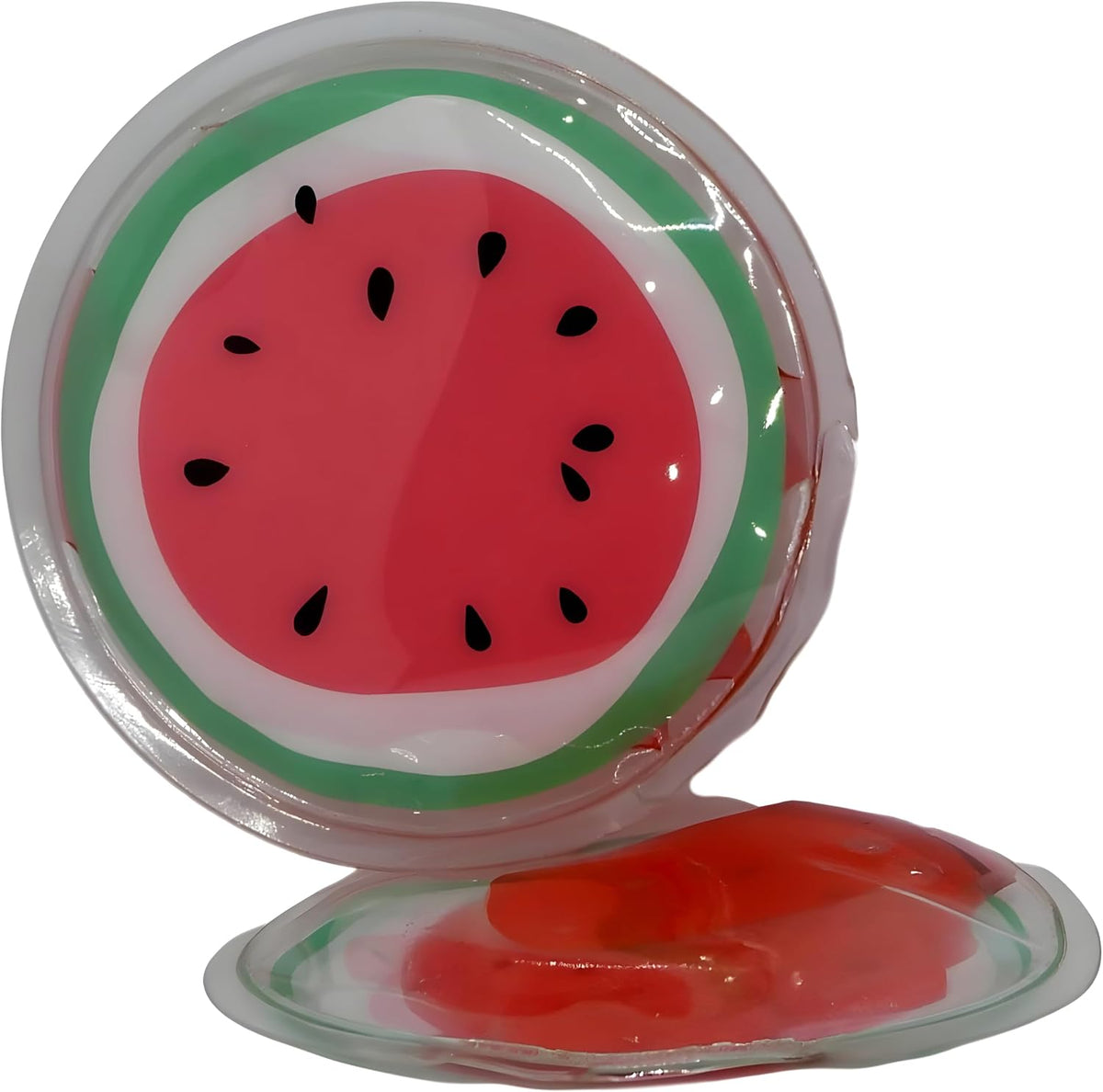 Bexter Watermelon Hot & Cold Eye Pads – Gel Eye Masks for Puffiness, Dark Circles, Migraines & Stress Relief – Reusable, Microwavable & Freezable – 2 Pads Set