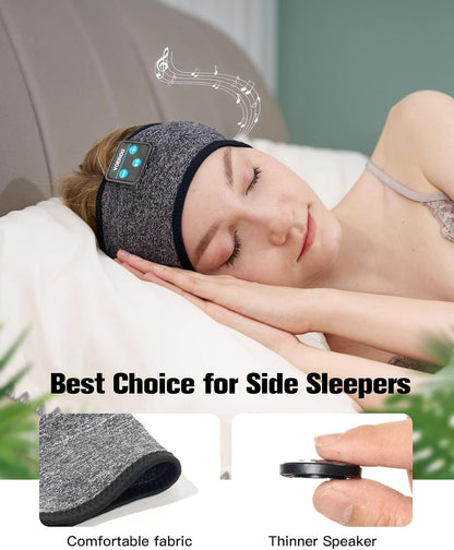 Voerou Sleep Headphones Bluetooth 5.4 Headband, Breathable Sports Headband Sleeping Headphones Eye Mask Music Earbuds, Perfect for Sleep Exercises Workout Yoga Travel, Cool Tech Gadgets Gifts for Men