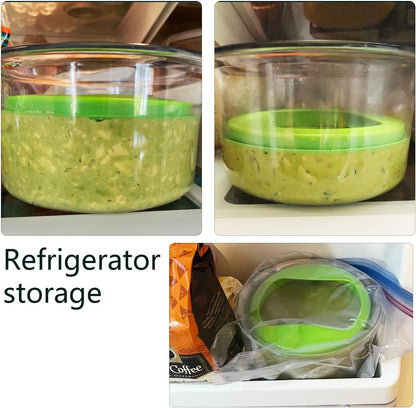 2 Pack Guacamole Keeper, With Green Airtight Lid And Avacado Multi-Functional Cutting Tool, Avocado Container, For Guacamole, Fruit, Salad Storage