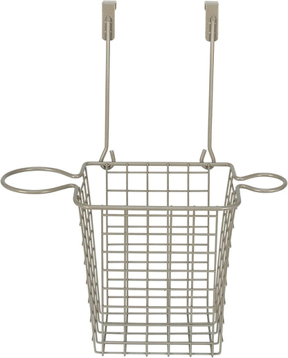 Spectrum Grid Over the Cabinet Styling Station (Satin Nickel) - Tall Bathroom & Under Sink Organizer for Hair Dryer, Beauty Tools, Accessories, & Home Essentials