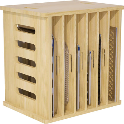 6 Tier Wooden Tray Dividers for Cabinets | Baking Cookie Sheet Organizer, Vertical/Horizontal Cabinet Dividers for Pots, Cutting Board, Kitchen Organizers and Storage
