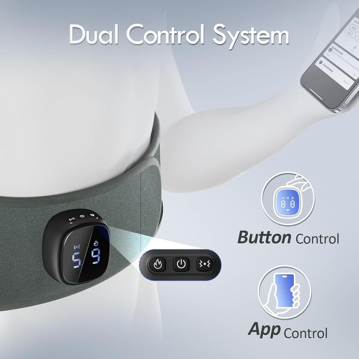 Comfytemp Cordless Portable Heating Pad with Massager for Lower Back FSA