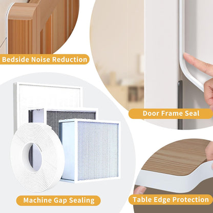 1 in Wide x 1/8 in Thick x 33FT Foam Weather Stripping Door Seal,Window Sealing Tape，Single-Sided Self-Adhesive Insulation Sealing Strip White
