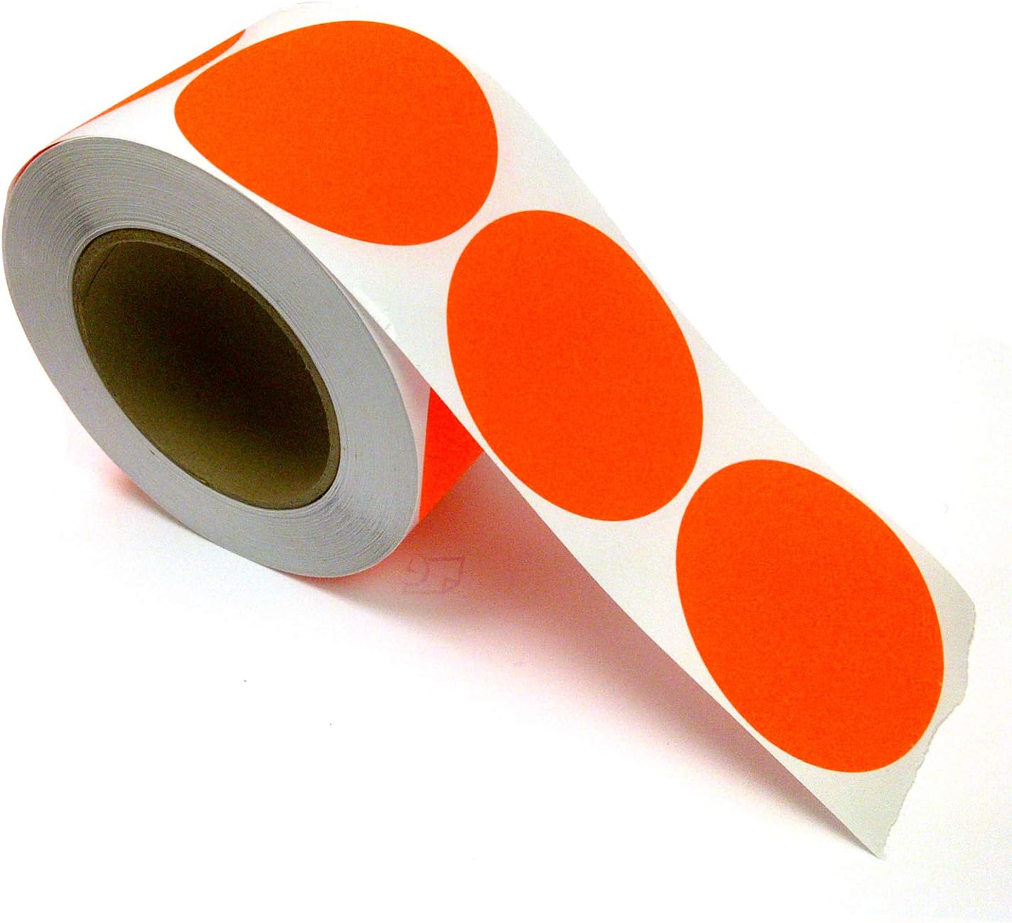 Blank Color Coding Stickers, Writable Surface â€“ 500 Permanent Labels per Roll (Yellow Fluorescent, 1.5" Circle)