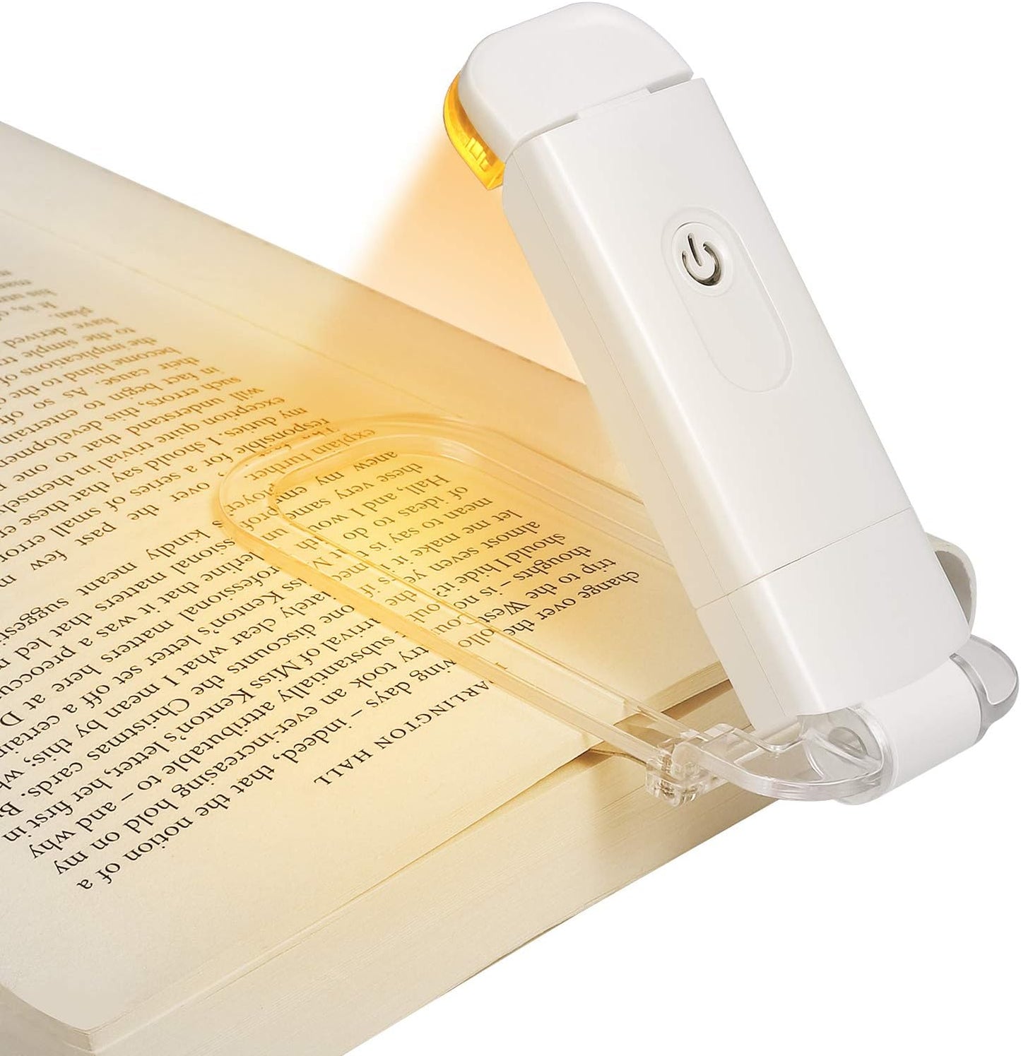 DEWENWILS Amber Book Reading Light, USB Rechargeable Book Light for Reading in Bed