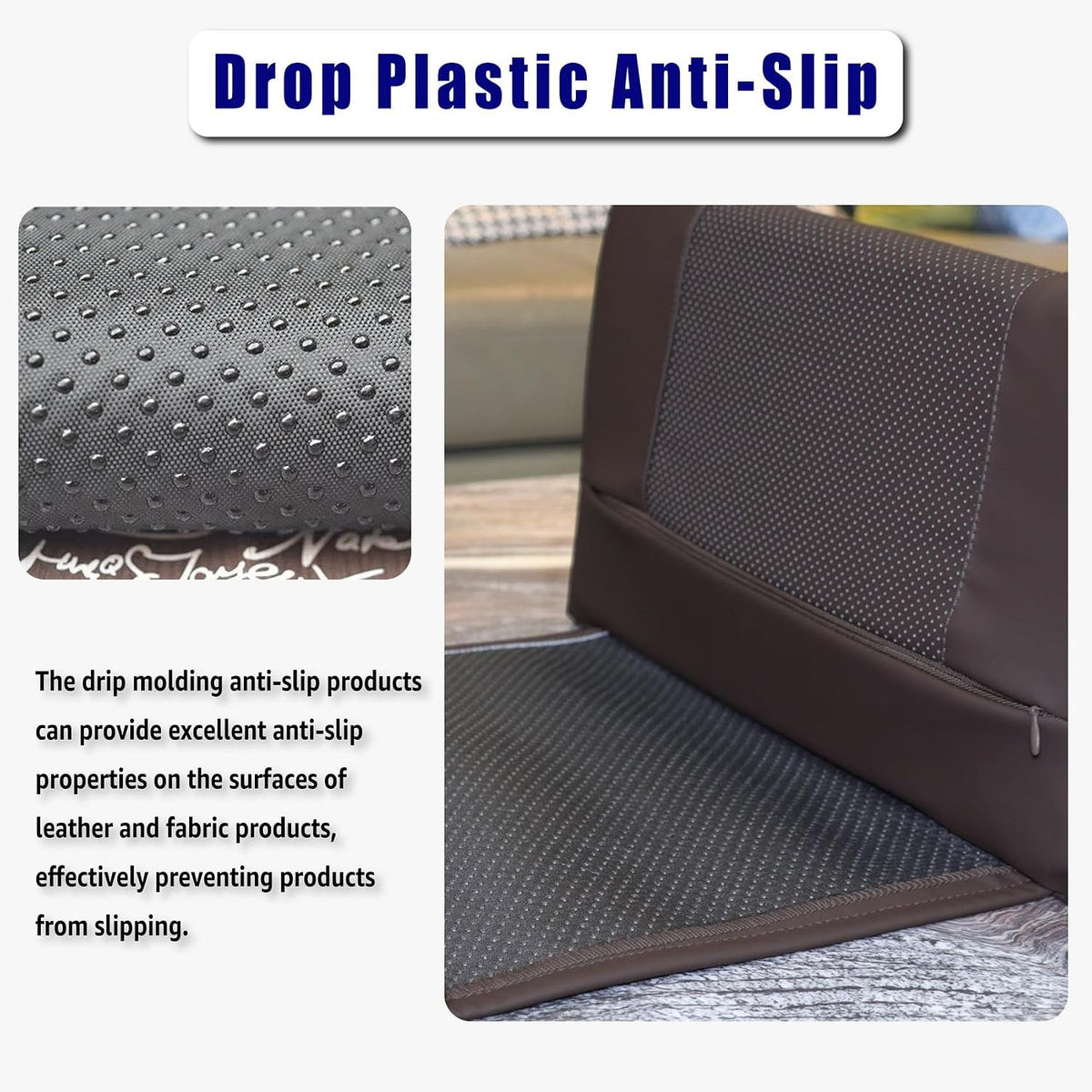 Breathable Perforated Leather Recliner Memory Foam Head Pillow - Non-Slip Base with Adjustable Neck Support in Chocolate, for Recliners, Sofas, and Loveseats, Ensuring Unmatched Relaxation