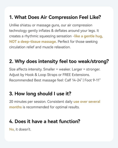 FIT KING Leg Massager for Circulation and Pain Relief, Air Compression Leg and Foot Massager to Relieve Pain Swelling Edema with 2 Size Extensions- Great Gift for Wife Mom and Dad