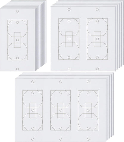 20 Pcs Wall Insulation Outlet Insulators Draft Sealers, 20 Pack Electrical Outlet Insulation Pads, EVA Foam Gasket for Wall, Light, Switch Socket Cover Compatible with Duplex Toggle Rocker