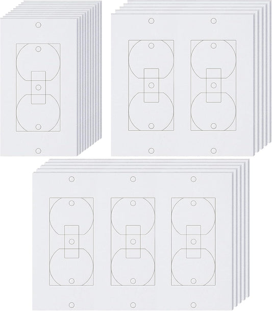 20 Pcs Wall Insulation Outlet Insulators Draft Sealers, 20 Pack Electrical Outlet Insulation Pads, EVA Foam Gasket for Wall, Light, Switch Socket Cover Compatible with Duplex Toggle Rocker