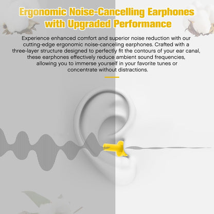TrelaCo 200 Pairs Ear Plugs Bulk, Reusable Silicone Ear Plugs, Black