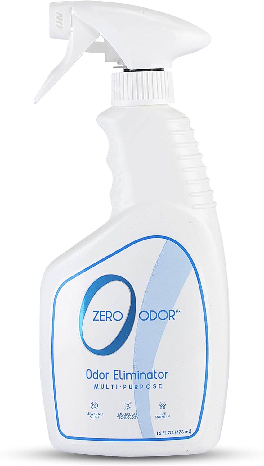 Zero Odor Multi-Purpose Odor Eliminator, Fabric & Room Deodorizer, 16 oz | Odor Eliminator Spray for Closet, Bathroom, Basement, Trash & Upholstery, Air and Surface use