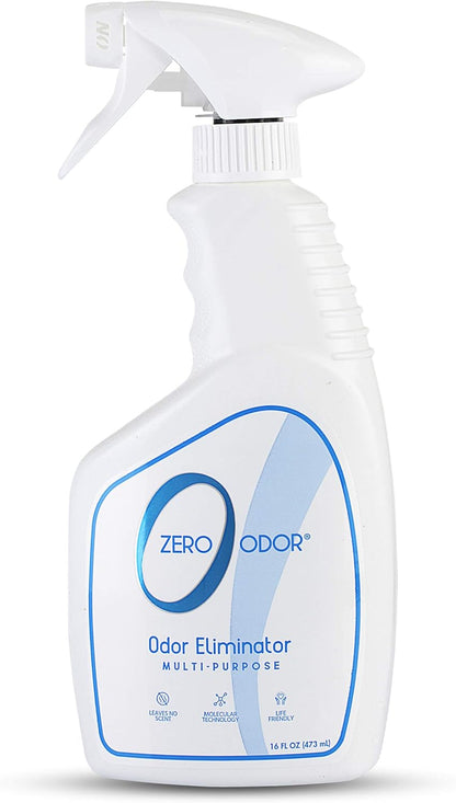 Zero Odor Multi-Purpose Odor Eliminator, Fabric & Room Deodorizer, 16 oz | Odor Eliminator Spray for Closet, Bathroom, Basement, Trash & Upholstery, Air and Surface use